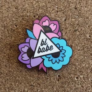 Julia Reck Bi Babe Floral Enamel Pin